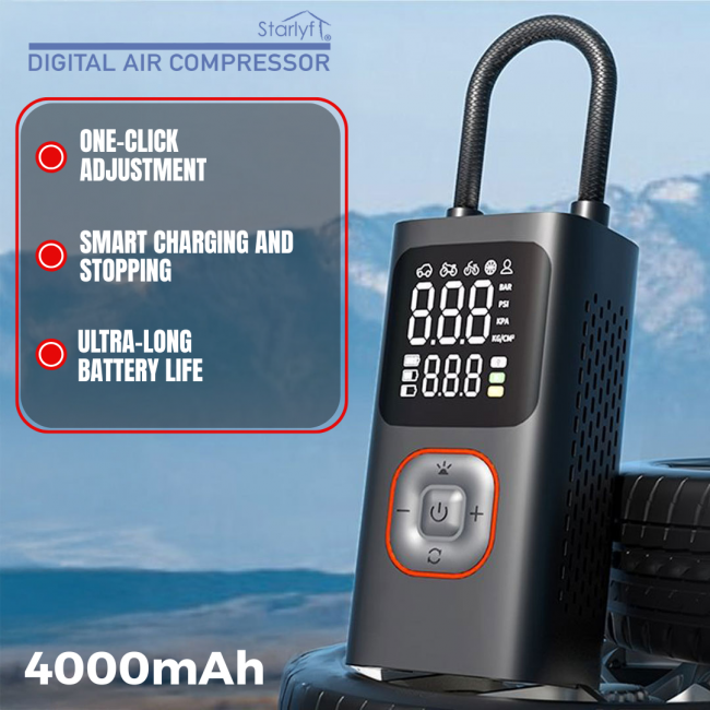 Digital Air Compressor - The smartest mini air compressor
