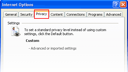 Privacy Internet Explorer 7
